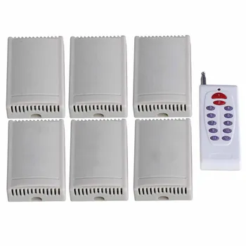 

Self-lock Inching Remote Control Switch 220V 2CH 433MHZ 12 Red Buttons