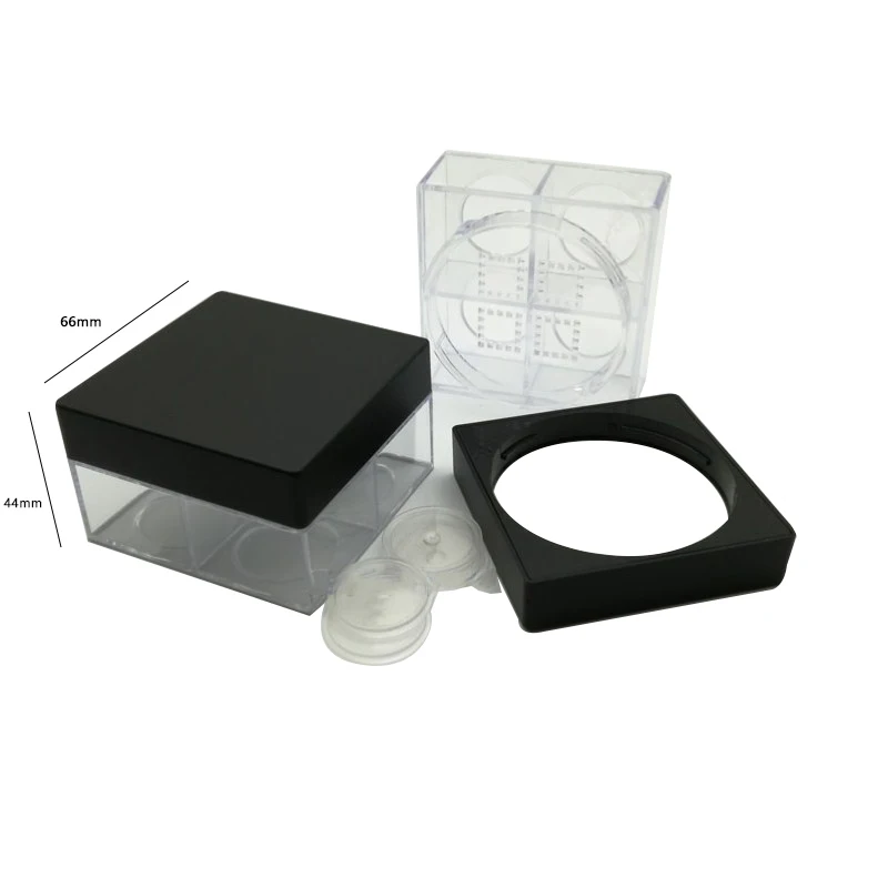 

12g Empty Plastic DIY Beauty Makeup Case Loose Powder Travel Containers Compact Removable Box + Fluffy Powder Puff