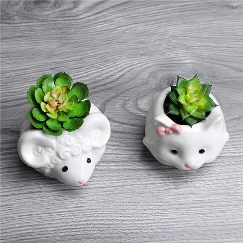 Decorative Fake Succulent Plants Bonsai Resin Stump Potted Wall Hanging 13Styles