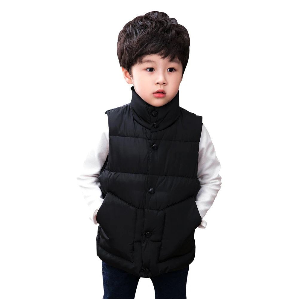 Baby Boys Girls Vest Autumn Winter Children Jackets Unisex Warm Waistcoats for Kids Cotton Down
