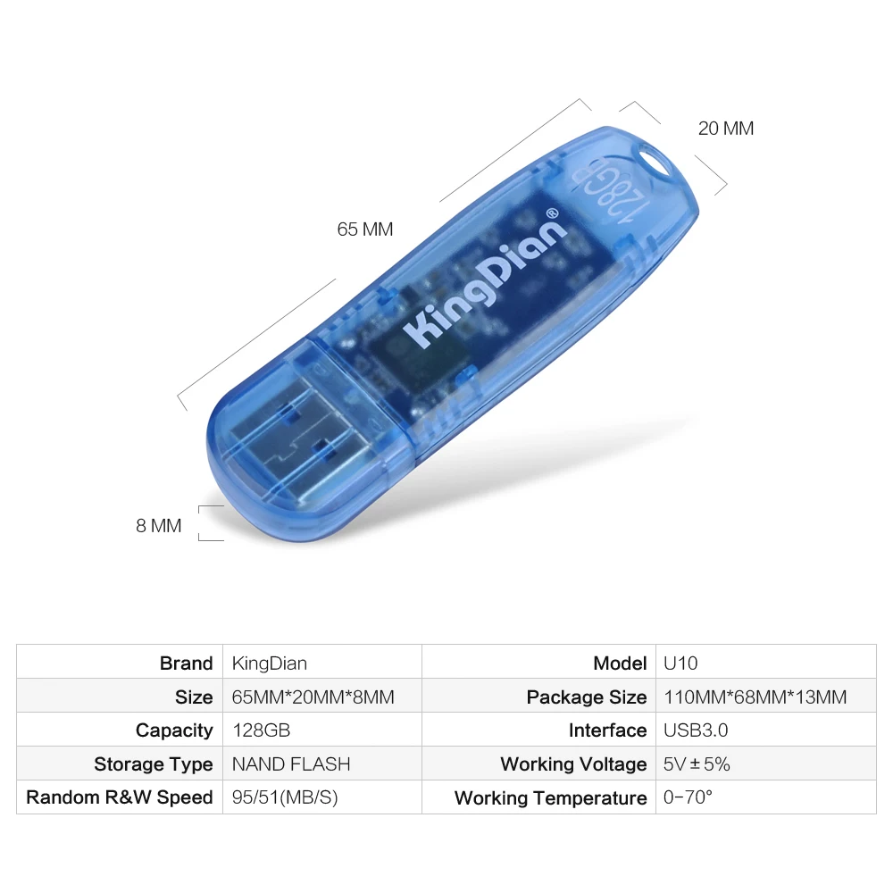 U10 128 GB) KingDian Новая Обновленная USB флешка 128GB 3,0 флеш-накопитель память Портативный 128G U диск поддержка win10, usb 3,0