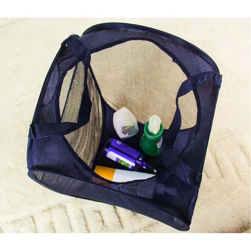 

Foldable Pop Up Laundry Basket Washing Clothes Washing Bag Bin Hamper Mesh Storage Organizer Container
