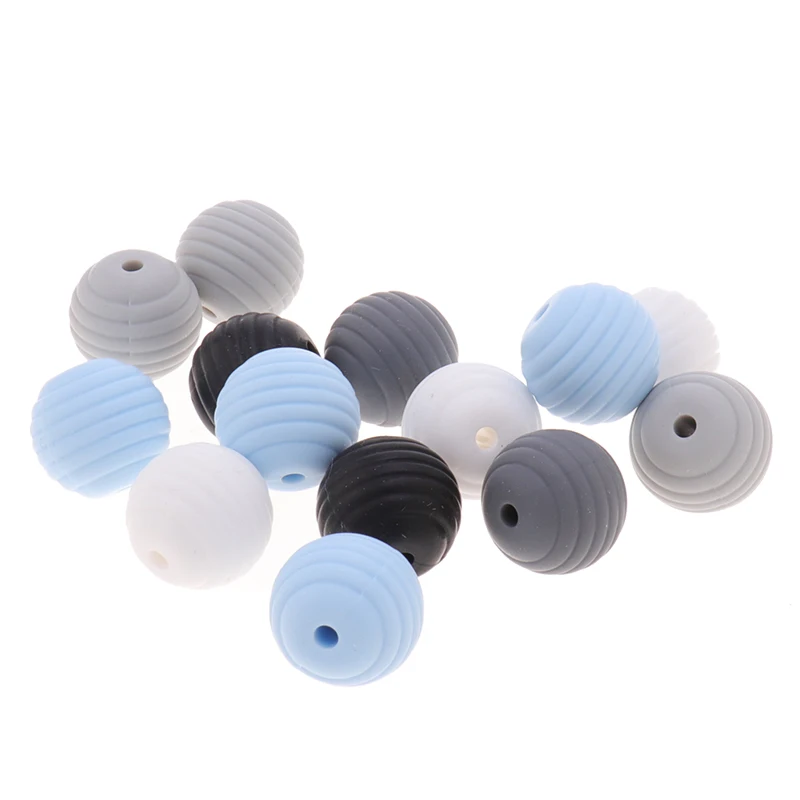 Силиконовые спиральные бусины для изготовления ювелирных изделий 15 мм силиконовый жевательный DIY Прорезыватель зубов аксессуары BPA Бесплатно Детские Прорезыватели