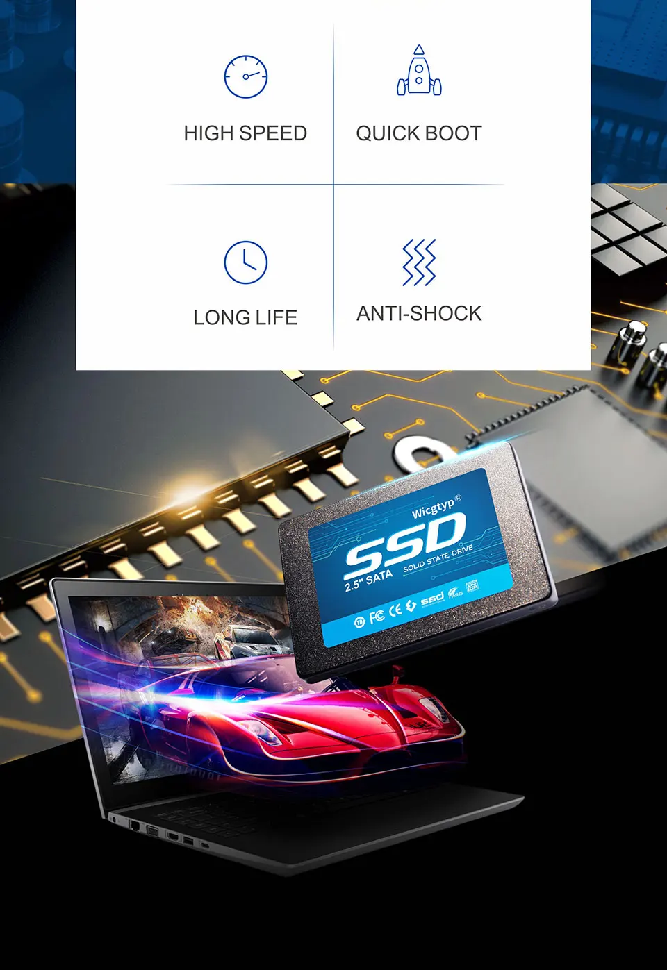 Wicgtyp SATA3 6 ГБ/сек. SSD 256 Гб 7 мм hdd 2,5 Внутренний твердотельный диск Жесткий диск для Mac Pro mid