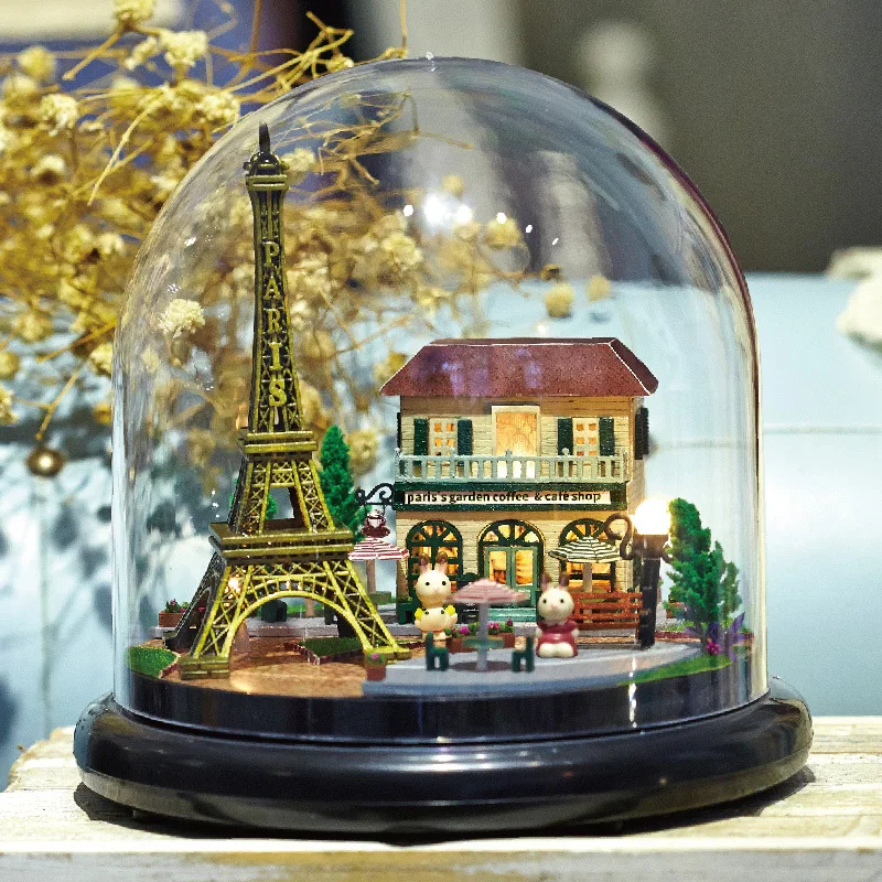 

CUTE ROOM DIY Wooden House Miniaturas with Furniture DIY Miniature House Dollhouse Toys for Children Christmas and Birthday