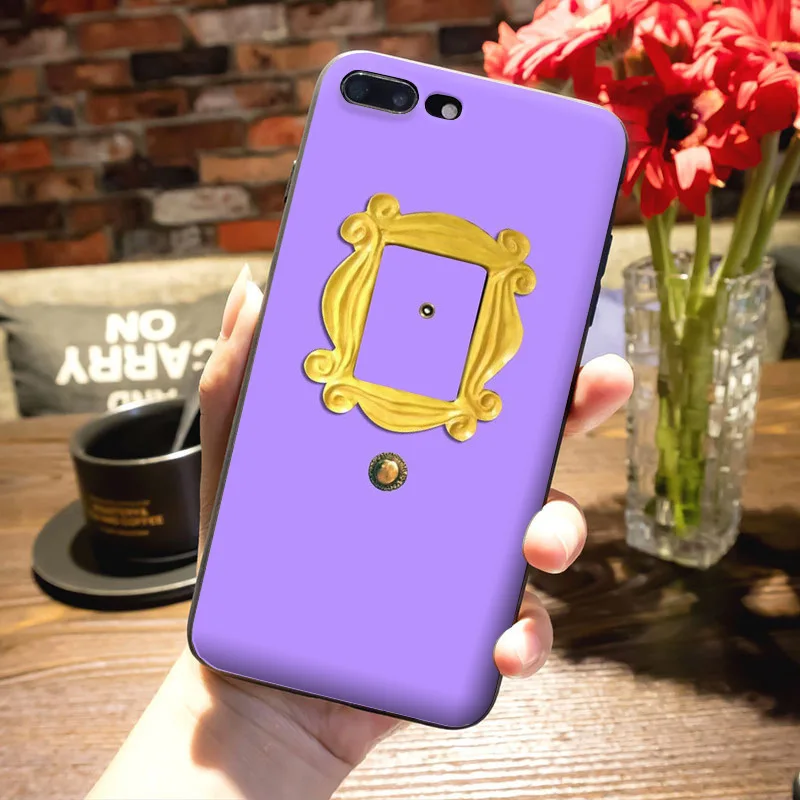 MaiYaCa amigos tv de silicona suave funda de teléfono para Apple iPhone 7 6 6 S Plus X XS X MAX XR 5S SE funda cubierta amigos serie púrpura puerta