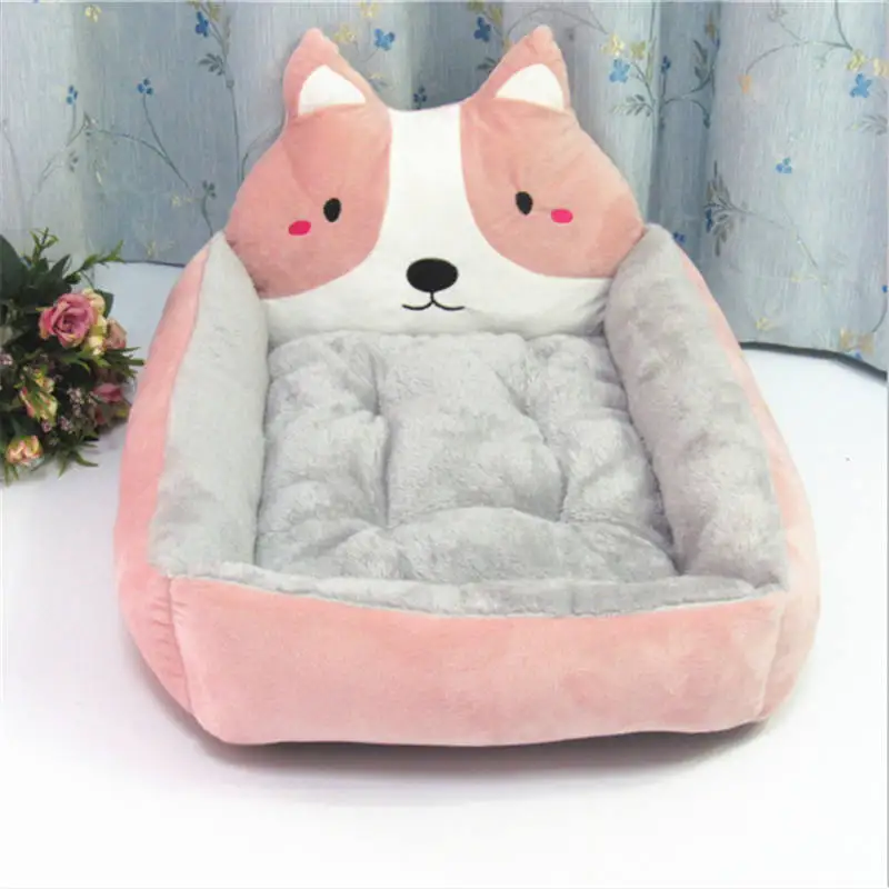 

New Dog Bed Footprint Cotton Velvet Pet Nest Warm Fall And Winter Dog House For Cat Pet Supplies