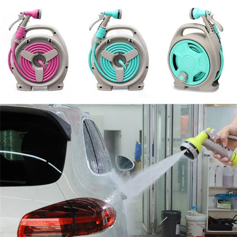 

Kuulee Car High Pressure Washer Water Gun Machine With Storage Rack Set Household Car Wash Garden Watering Tool