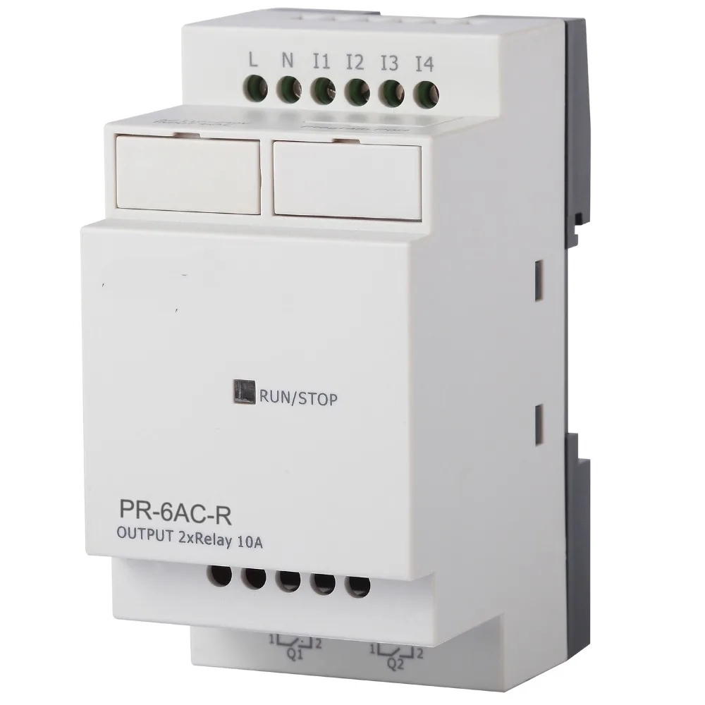 PR-6AC-R without cable Programmable logic controllersmart relayAC 110～240V4 DI input2 relays(10A) output