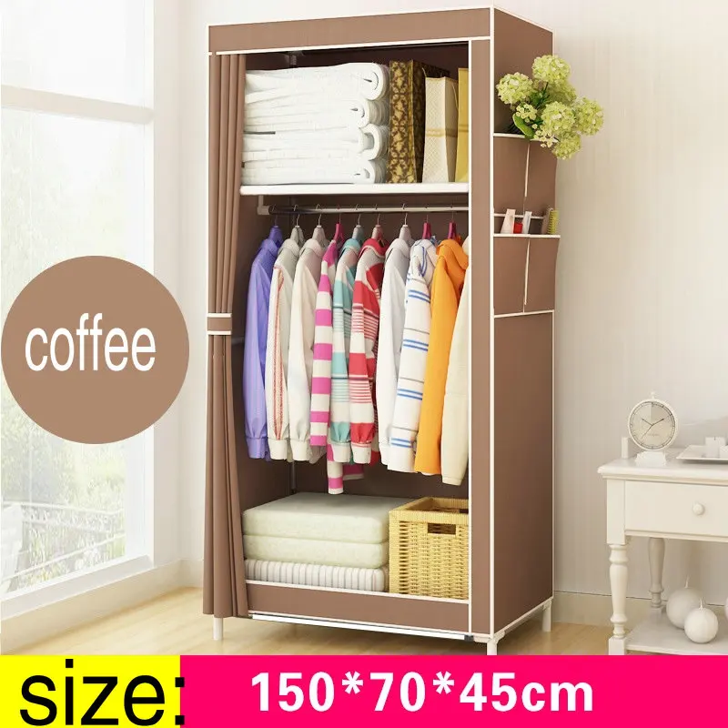 Simple Cloth wardrobe Baby storage Folding Steel individual