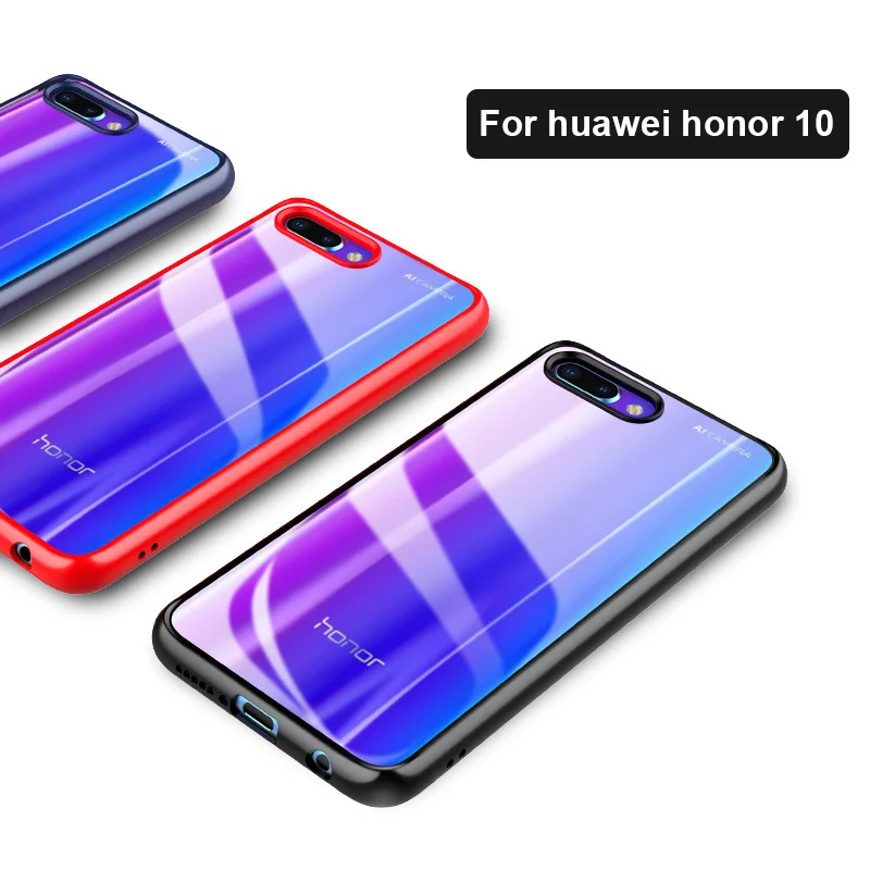 

Mobile Transparent Phone Case Shockproof TPU+PC Bumper Cover On For Huawei Honor 10 Honor10 6 64/128 GB Protective Smartphone