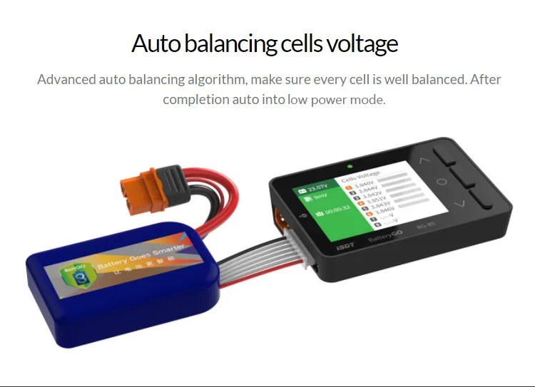 ISDT BG-8S Smart battery Checker Balancer приемник тестер сигнала функция быстрой зарядки