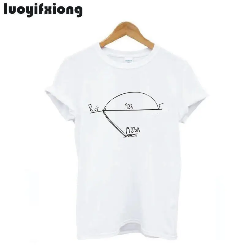 

BACK TO THE FUTURE T-shirt Women Tops Short Sleeve Casual Tee Shirt Femme Harajuku Summer Plus Size White Women Tshirt S-2XL