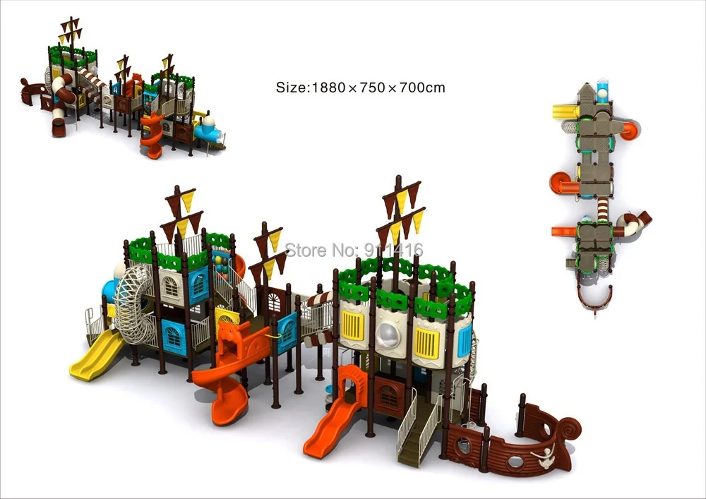 Детская Пиратская лодка на открытом воздухе игровая площадка CIT-PS133