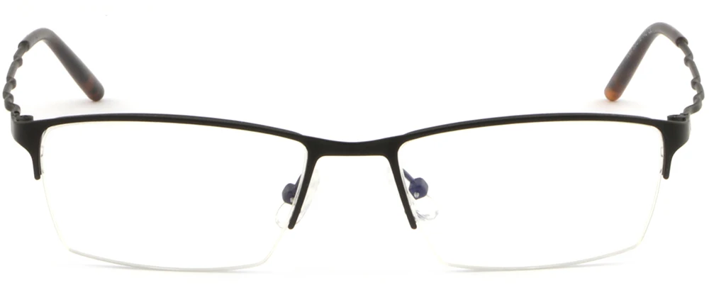 Leicht Halbrand Herren Damen Brille Gestell Metall Eckig