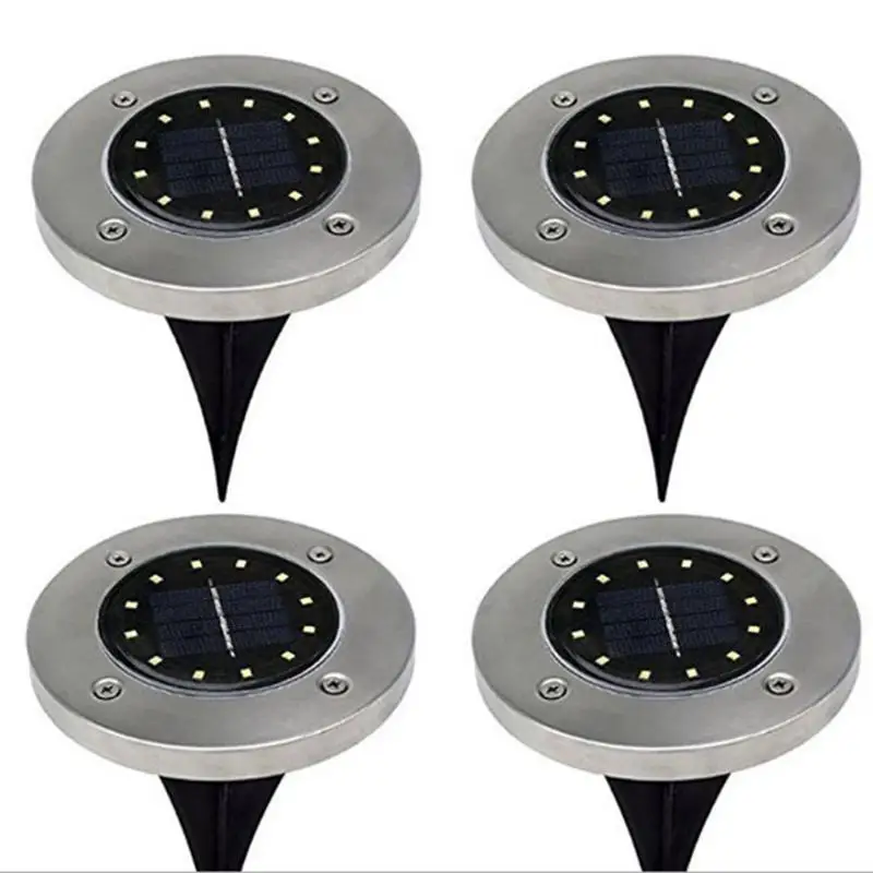 

SOLLED 12 LED Solar-powered Buried Light Under Ground Lamp Outdoor Path Way Garden Lawn Decoration