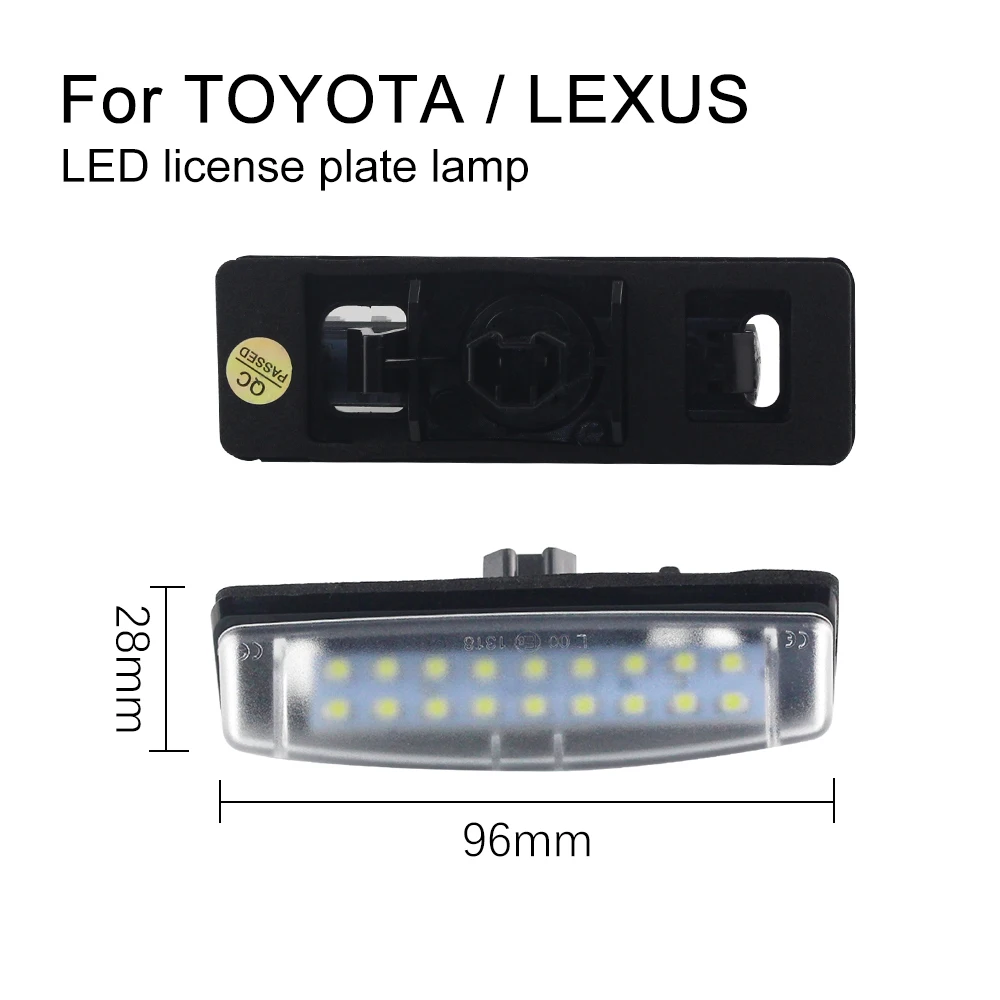 DXZ 2X светодиодный номерной знак Лампы Canbus 12 В для Toyota Camry Avensis, Verso Eco prius 30 Lexus Is200 is300 gs300 rx330