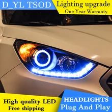 Автомобильные стильные фары для hyundai IX35 10-13 светодиодный фонарь для IX35 светодиодный фонарь дневного света светодиодный DRL Bi-Xenon HID