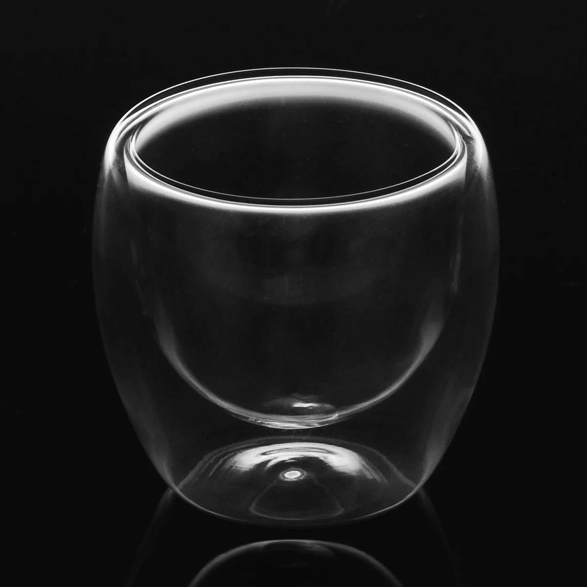 Mayitr 1pc Double Wall Glass Cup Heat-resistant Transparent Coffee Beer Glass Mug Cups 80ml Creative Drinkware