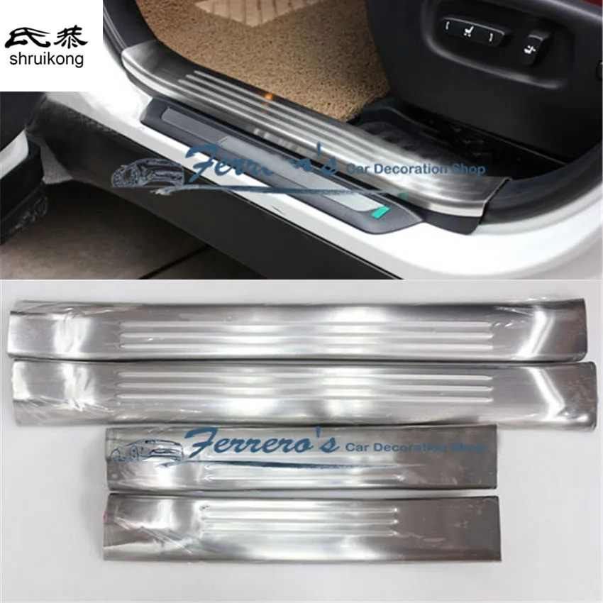 

Free shipping Car Styling stainless steel scuff plate inside door sill 4pcs/set car accessories for 2009-2014 Lexus RX270 350