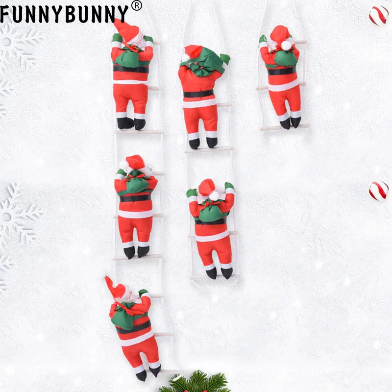 FUNNYBUNNY Санта Клаус скалолазание на веревке лестница для рождественской елки