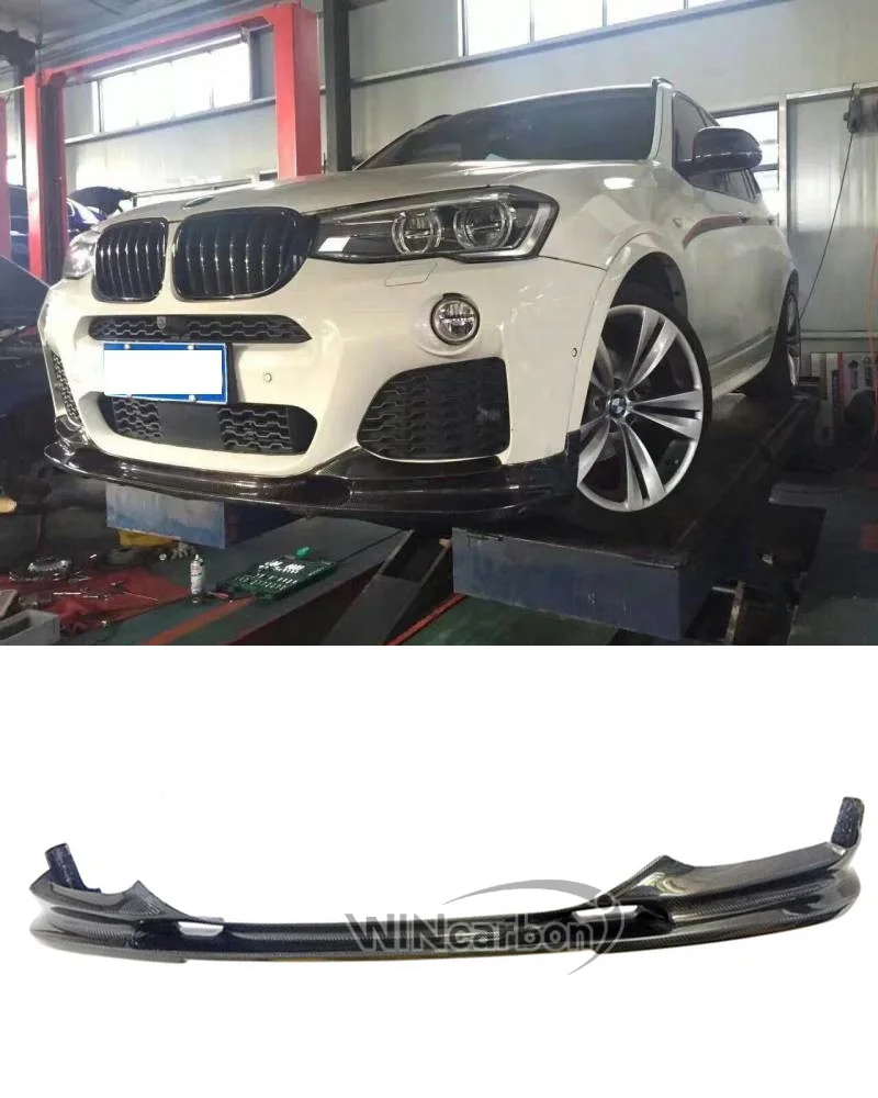 3D стиль настоящий карбоновый передний спойлер для BMW X4 F26 M-Спортивная модель 2014UP |