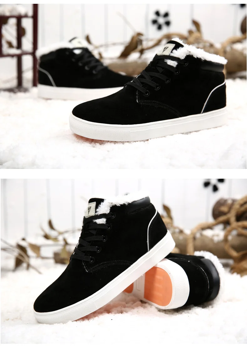 DESERT RAM Brand Men's Winter Shoes Man Big Size Sneaker Mens Ankle Suede Boots Men Boot Warm Fur Male Classic Casual Snow Bot (6)