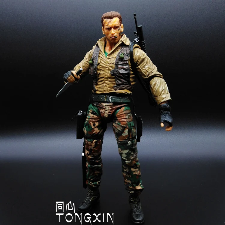 NECA фильм 25th Хищник инопланетянин Арнольд Шварценеггер патруль голландский извлечение голландский Охотник за джунглями 18 см игрушка ПВХ фигурка модель S108