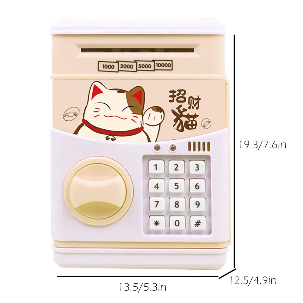 Милые автоматические ящики для хранения денег Танк наличные электронные копилки деньги Сейф банка коробка панда кошка детские игрушки