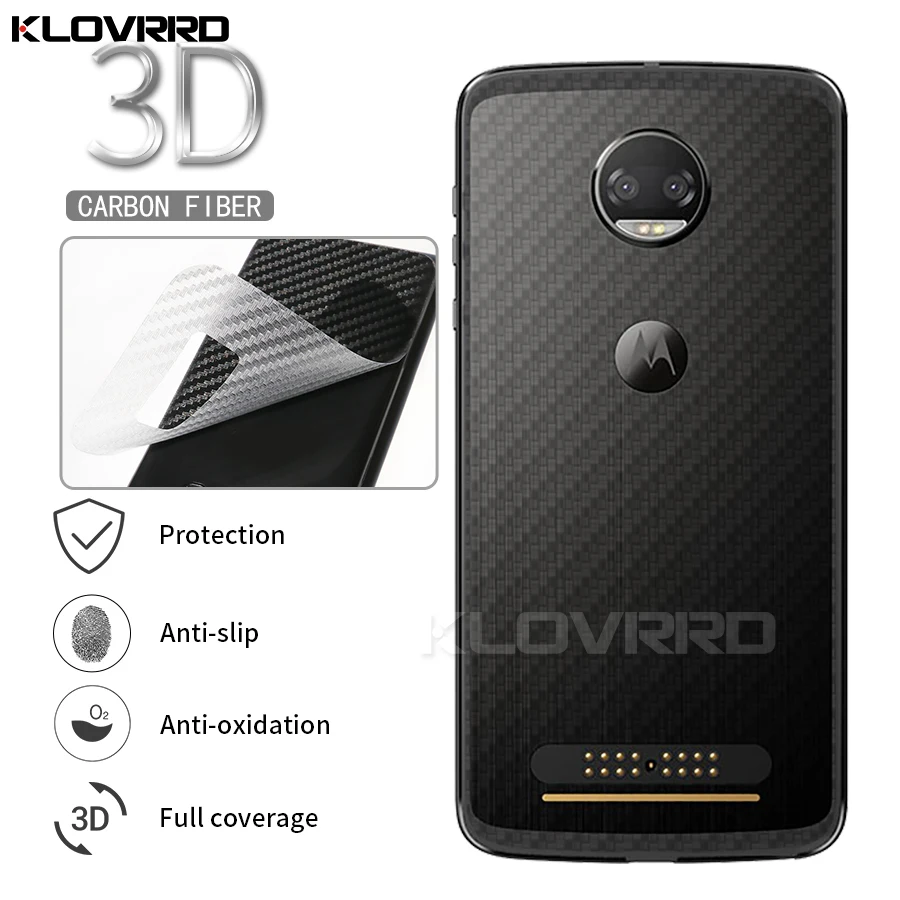 

5Pcs/lot 3D Carbon Fiber Back Cover Screen Protector Protective For Motorola Moto G4 G5S Plus G4 Z2 Play Clear Film ScratchProof