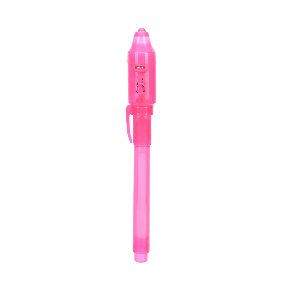 stealth light pen Magic 2 в 1 ультрафиолетовый свет комбо креативный канцелярский школьный офисный рисунок ручка с невидимыми чернилами 13,3 см - Цвет: Розовый