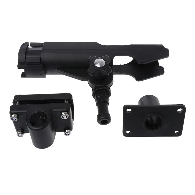 

Fishing Rod Holder Rest 360 Degrees Rotation Support Hands Free Tackle Outdoor Carp Fishing Rack Kayak Yacht with Screws Nylon T