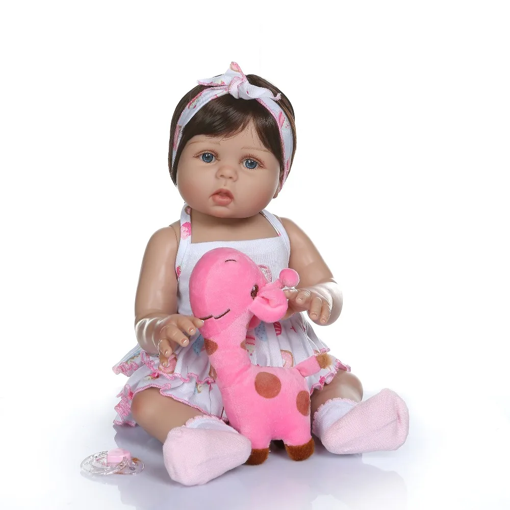 NPK 47 см новорожденная кукла bebe Кукла reborn baby girl силиконовая игрушка для всего тела