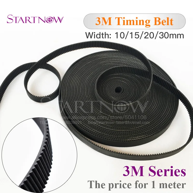 

HTD 3M Pitch Timing Belt Width 10 15 20 30mm Open-Ended Transmission Synchronous Belts For CO2 Laser Engraving Cutting Machine