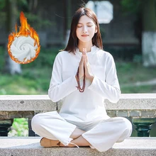 Cheap Winter Warm Tracksuit For Women Gym Cotton Sport Yoga Suit Shirt Pants Yoga Set Meditation Clothing Woman Tai Chi Clothing Cheap Winter Warm Tracksuit For Women Gym Cotton Sport Yoga Suit Shirt Pants Yoga Set Meditation Clothing Woman Tai Chi Clothing