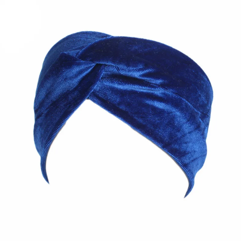 Женская модная повязка на голову с узлом, мягкий бархат, Перекрещенный бант, резинка для волос, тюрбан, бандана, повязка на голову, аксессуары для волос для девочек