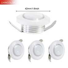 10 шт. Светодиодный точечный светильник, светодиодный потолочный светильник, мини Точечный светильник, лампа для шкафа, акрил+ алюминий, 1 Вт, 3 Вт, AC110V, 220 В, 30*42*22 мм, JQ