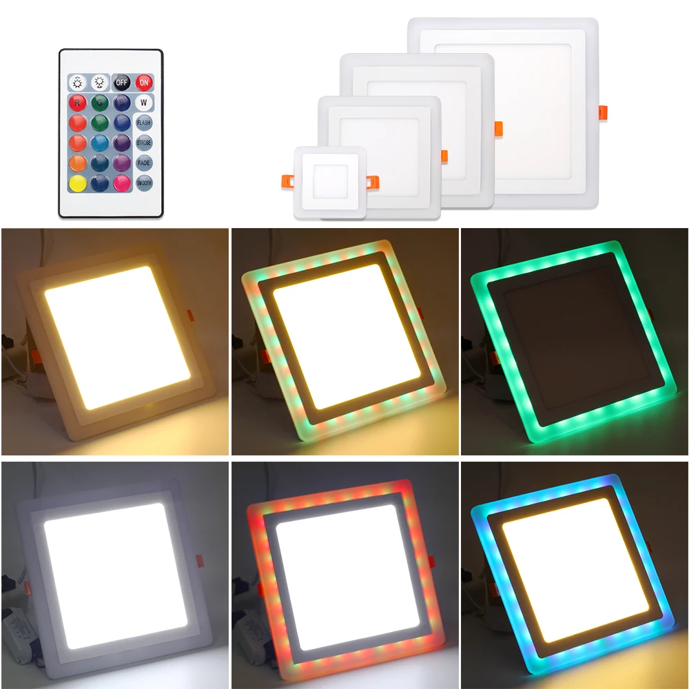 Ультратонкая светодиодная панель с двойным цветом RGBW RGBWW rgb пультом