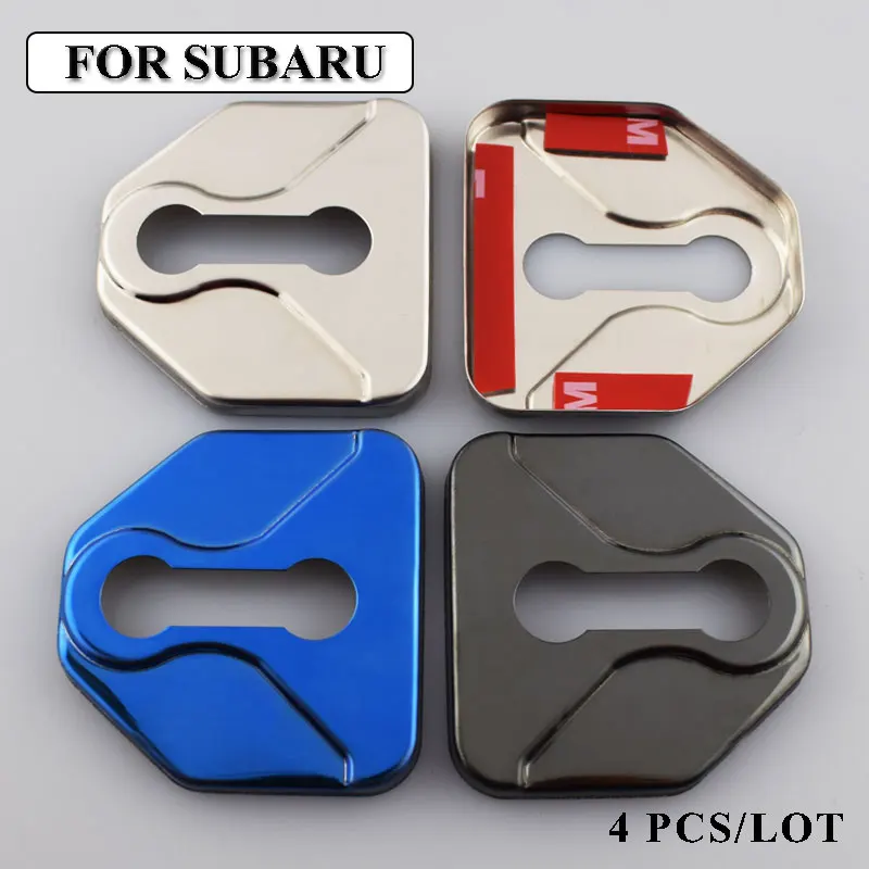 

Ceyes Stainless Steel Car Door Lock Cover Car Styling Case For Subaru Forester Outback Legacy Impreza XV Accessories Car-Styling