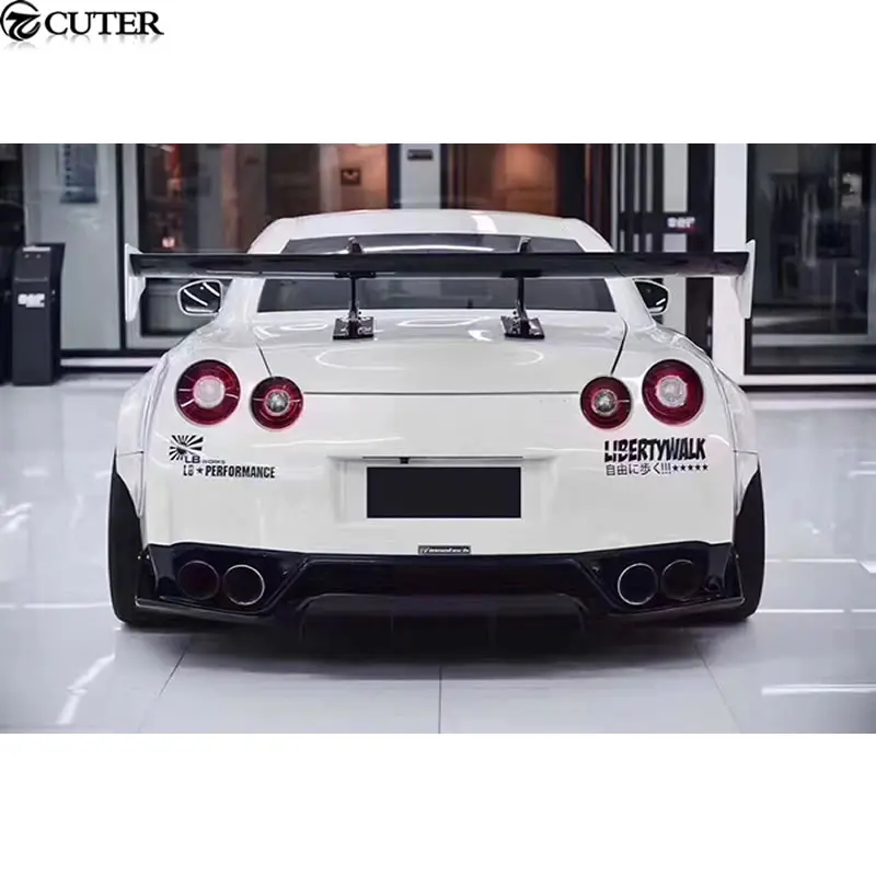 GTR GT-R R35 LB автомобильный комплект кузова из углеродного волокна+ FRP широкий комплект кузова передний бампер задний диффузор спойлер для Nissan GTR R35 09-15