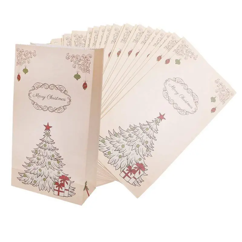 

TOP!-Pack of 30 pcs Paper Bag Candy Pouch for Biscuit and Gift in Theme Christmas - # 7