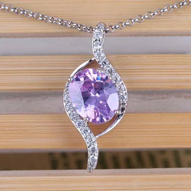 

"Heart of the Ocean" Blue Crystals Heart Shape Pendant Necklace Jewelry