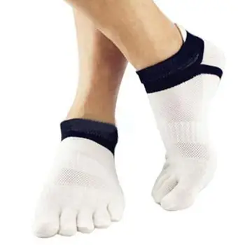

MISSKY 2019 New Summer Men Socks Short Thin 5-toe Socks Breathable Concealed Boat Socks For Male