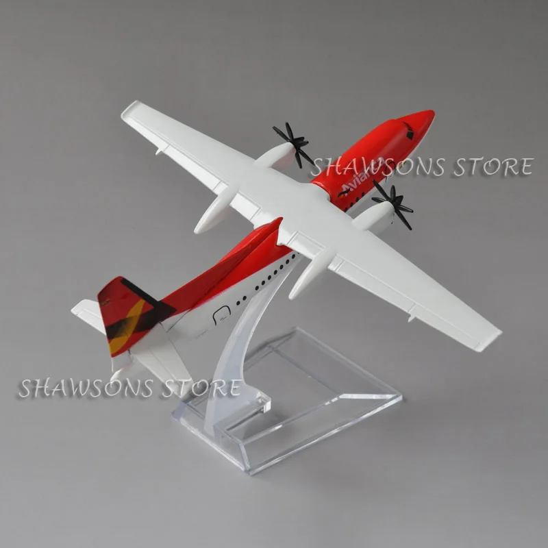 Литой металл 1: 180 модель самолета игрушки Fokker F50 авиалайнер 16 см миниатюрная копия