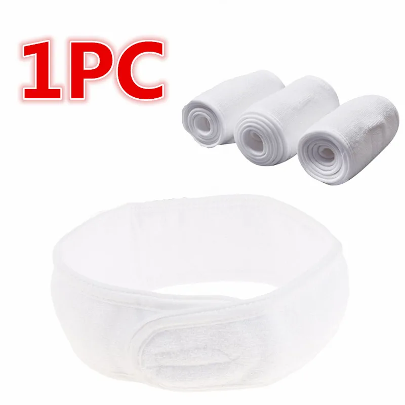 

White Hairband Head Band Fabric for Makeup Spa Shower Wash Face Shower Hair Accessories
