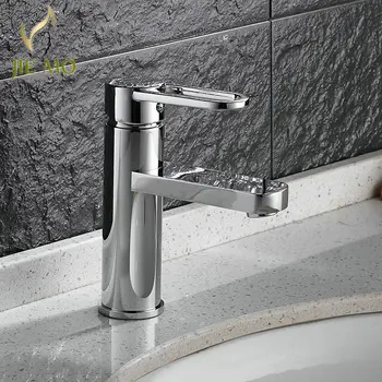 

Free Shipping Wholesale And Retail Promotion Chrome Brass Bathroom Basin Faucet Vanity Sink Mixer Tap Hot and Cold Water JM5430