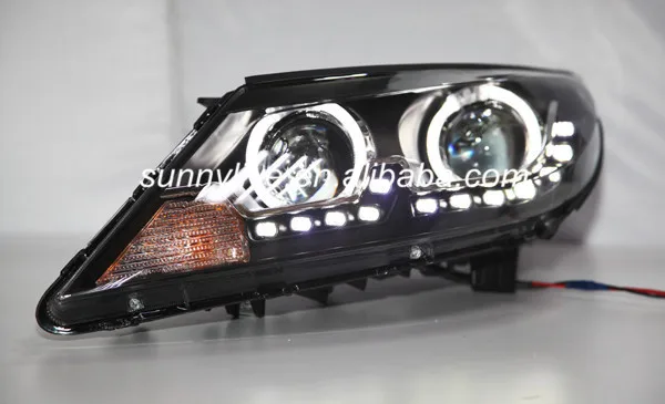 Для Kia Sportage R LED Ангельские глазки фар DRL 2011-2013 год tlzv2