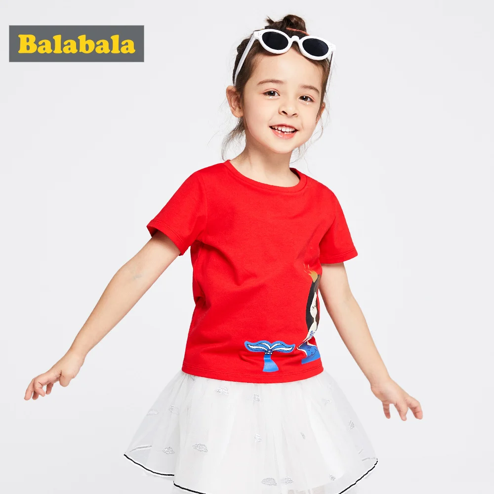 

BalabalaChildren clothing girls short sleeve Tshirt baby half sleeve ocean 2019 new summer Korean version tshirt