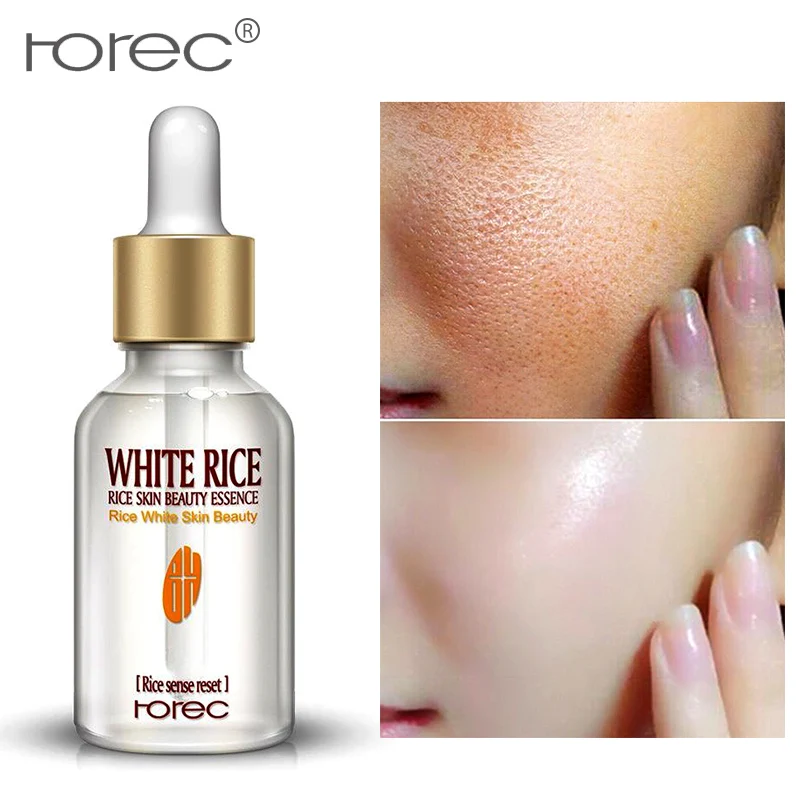 

ROREC White Rice Whitening Serum Face Moisturizing Cream Anti Wrinkle Anti Aging Face Fine Lines Acne Treatment Skin Care 15ml