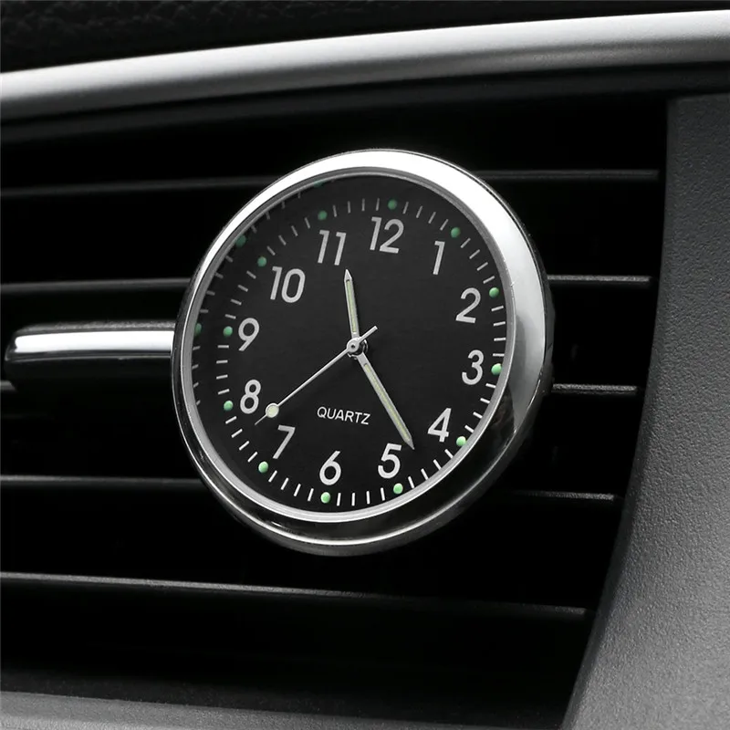 Автомобильный орнамент, автомобильные часы для украшения интерьера, автомобильные часы, автомобильный зажим на вентиляцию, освежитель воздуха, часы в автомобиле, аксессуары, подарки - Название цвета: Black-B style